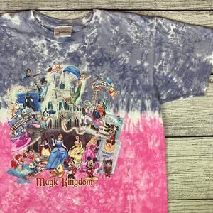 Vintage Disney's Magic Kingdom Cartoon Tie Dye T-shirt